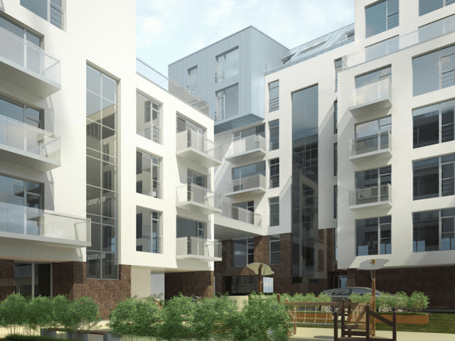 Visualization of a new multi-storey apartment building, Cesu iela 9, Riga, Latvia