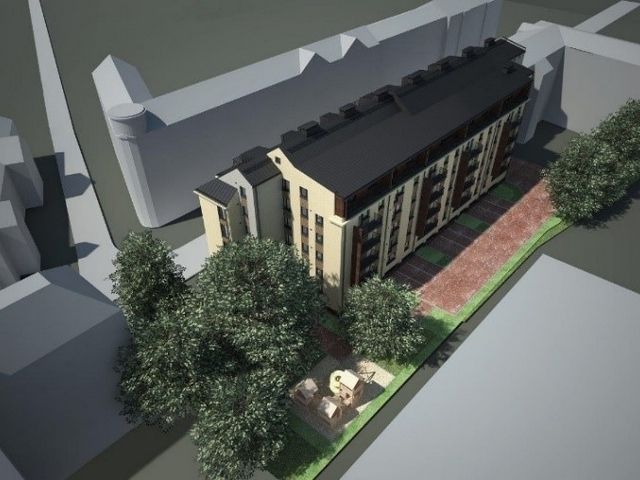Visualization of a multi-storey apartment building, Hospitalu iela 39, Riga, Latvia