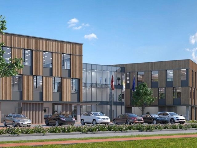 Visualisation of the office building of “Mezaparka Residences” Ltd., Kelnes iela 1, Riga, Latvia